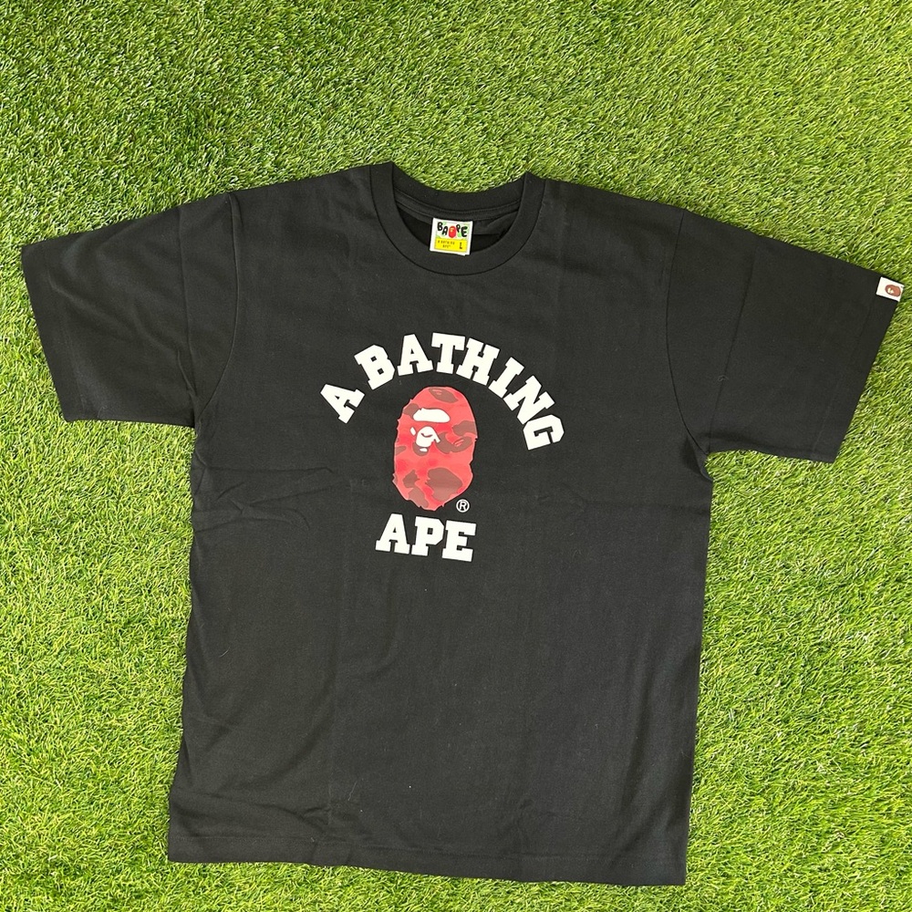Bape color camo college tee
